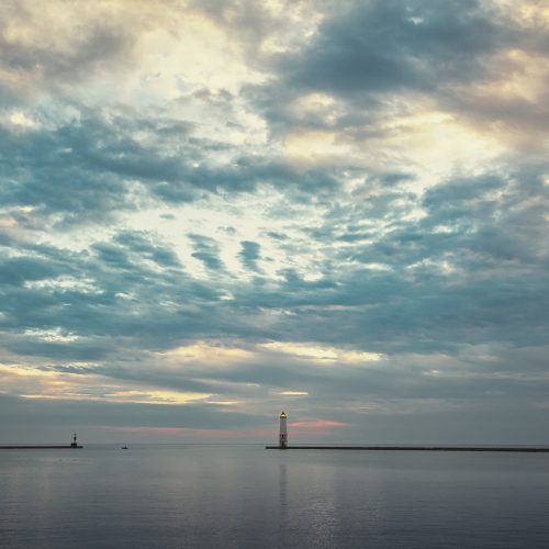 carolyn silvernail - Lighthouse At Sunset