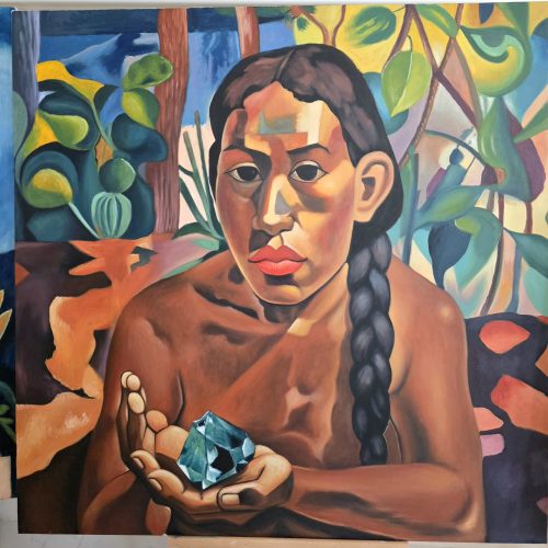 Walter Barshai - Tahitian woman with emerald crystals